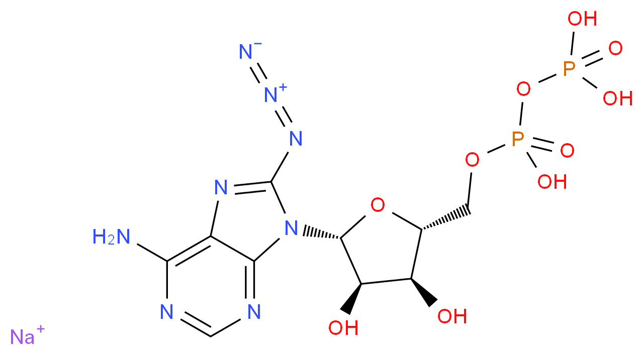 8-AZIDOADENOSINE-5'-DIPHOSPHATE SODIUM SALT_分子结构_CAS_102185-14-8)