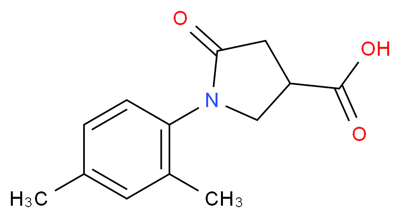 1-(2,4-dimethylphenyl)-5-oxopyrrolidine-3-carboxylic acid_分子结构_CAS_133748-22-8