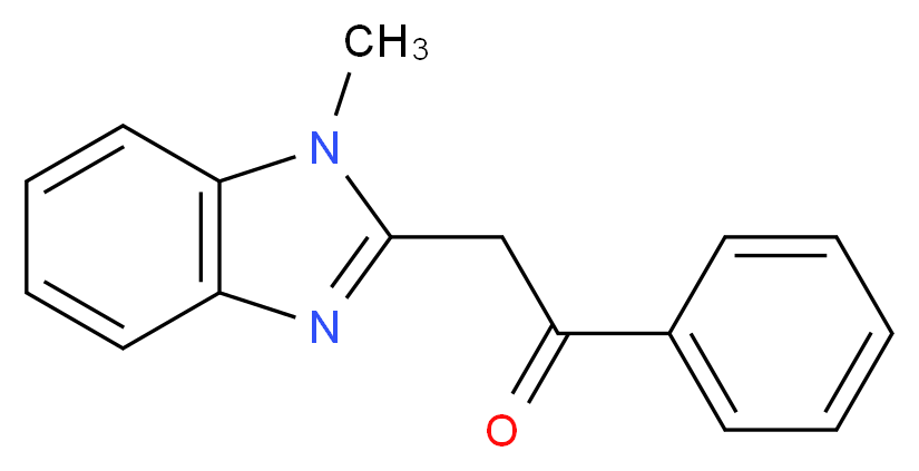 2-(1-methyl-1H-1,3-benzodiazol-2-yl)-1-phenylethan-1-one_分子结构_CAS_58112-93-9