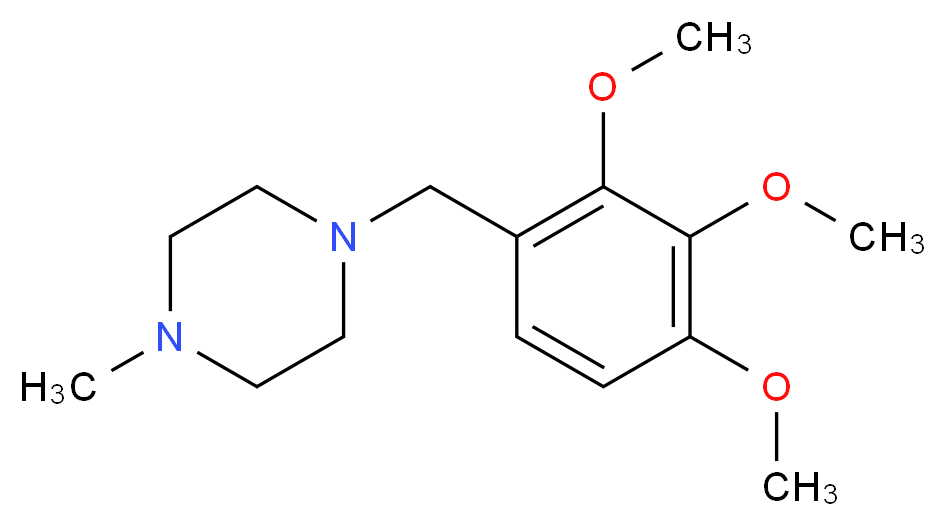 1-methyl-4-[(2,3,4-trimethoxyphenyl)methyl]piperazine_分子结构_CAS_53960-20-6