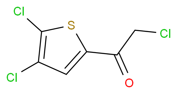 2-chloro-1-(4,5-dichlorothiophen-2-yl)ethan-1-one_分子结构_CAS_64218-50-4
