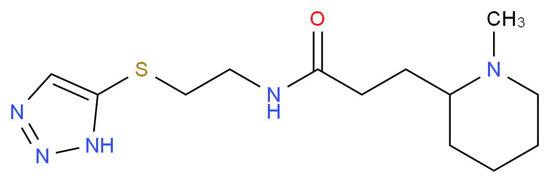 3-(1-methyl-2-piperidinyl)-N-[2-(1H-1,2,3-triazol-5-ylthio)ethyl]propanamide_分子结构_CAS_)