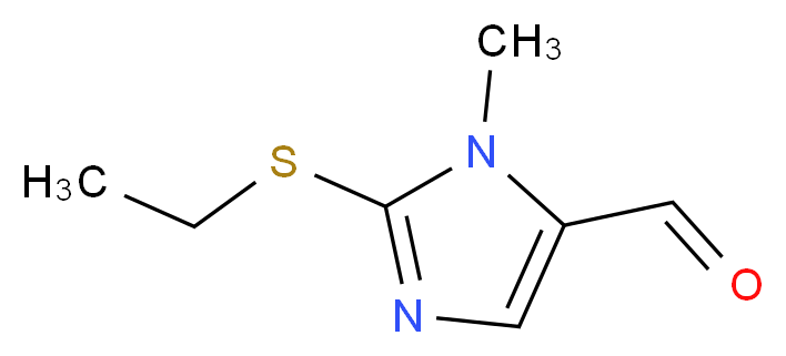 2-(Ethylsulfanyl)-1-methyl-1H-imidazole-5-carbaldehyde_分子结构_CAS_)