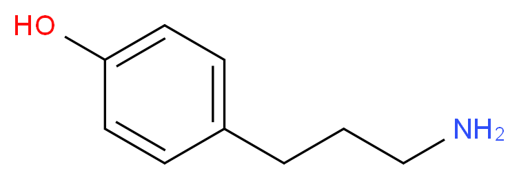 4-(3-aminopropyl)phenol_分子结构_CAS_57400-89-2