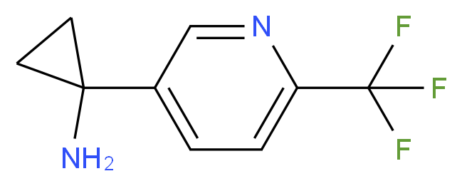 1-(6-(trifluoromethyl)pyridin-3-yl)cyclopropanamine_分子结构_CAS_1060810-97-0)