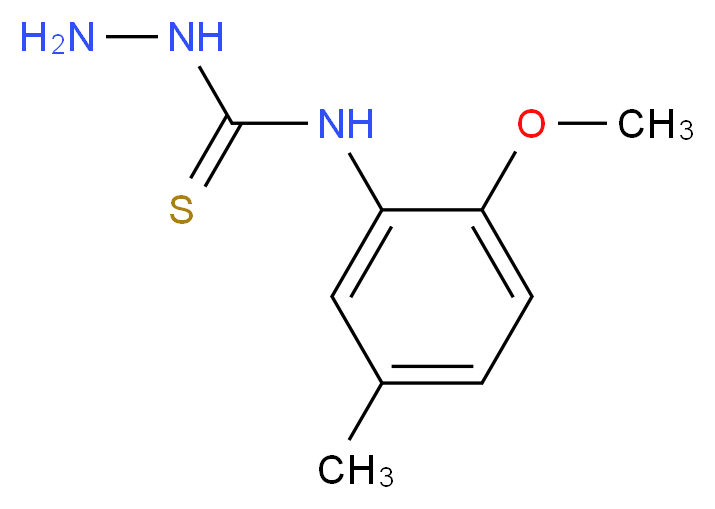 3-amino-1-(2-methoxy-5-methylphenyl)thiourea_分子结构_CAS_71058-34-9