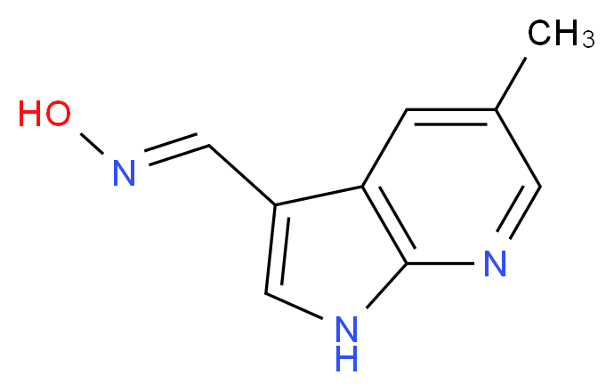 (E)-5-Methyl-1H-pyrrolo[2,3-b]pyridine-3-carbaldehyde oxime_分子结构_CAS_1198098-52-0)