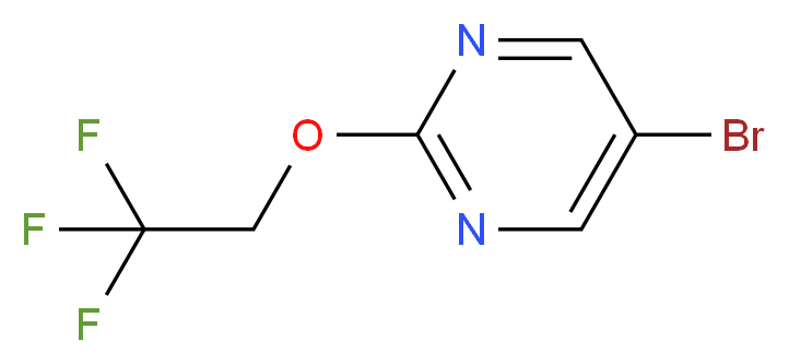5-bromo-2-(2,2,2-trifluoroethoxy)pyrimidine_分子结构_CAS_433683-47-7
