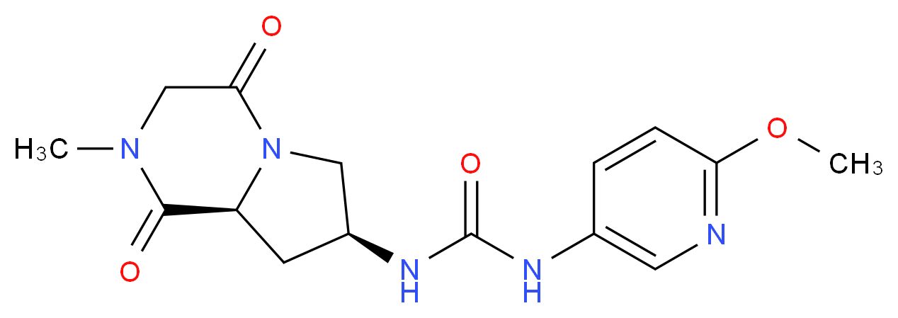 N-(6-methoxypyridin-3-yl)-N'-[(7S,8aS)-2-methyl-1,4-dioxooctahydropyrrolo[1,2-a]pyrazin-7-yl]urea_分子结构_CAS_)
