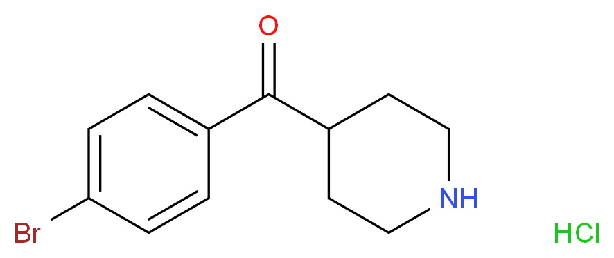 4-(4-bromobenzoyl)piperidine hydrochloride_分子结构_CAS_64671-00-7