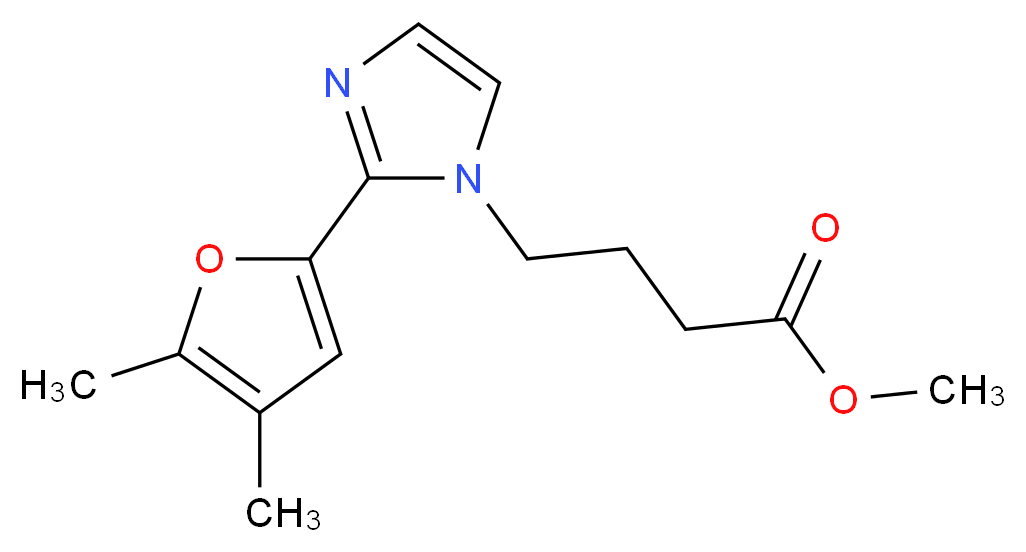 methyl 4-[2-(4,5-dimethyl-2-furyl)-1H-imidazol-1-yl]butanoate_分子结构_CAS_)