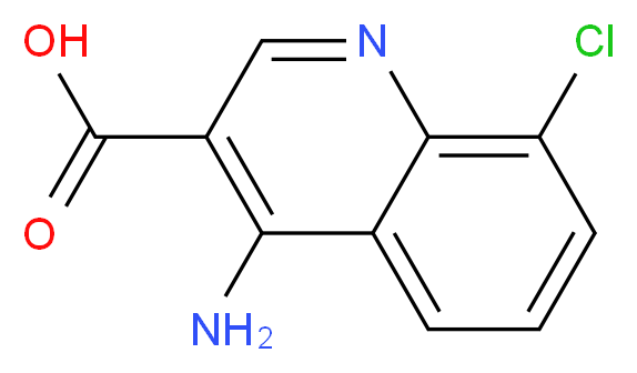 4-Amino-8-chloroquinoline-3-carboxylic acid_分子结构_CAS_)