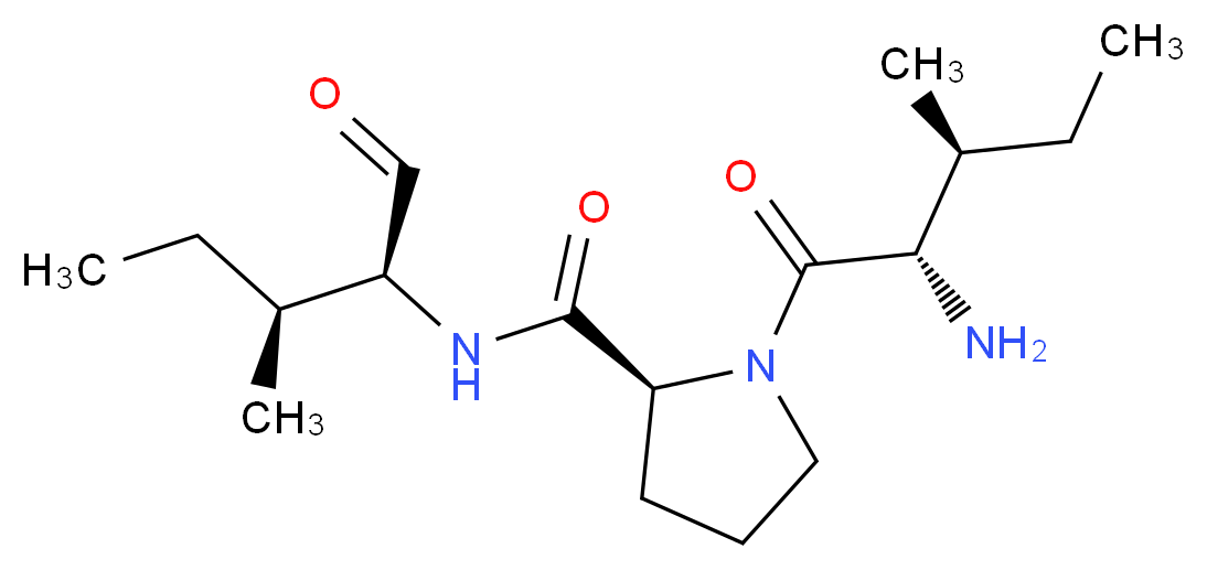 (2S)-1-[(2S,3S)-2-amino-3-methylpentanoyl]-N-[(2S,3S)-3-methyl-1-oxopentan-2-yl]pyrrolidine-2-carboxamide_分子结构_CAS_90614-48-5