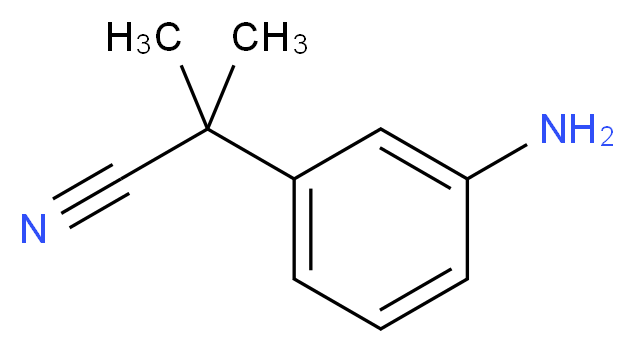 2-(3-aminophenyl)-2-methylpropanenitrile_分子结构_CAS_915394-29-5