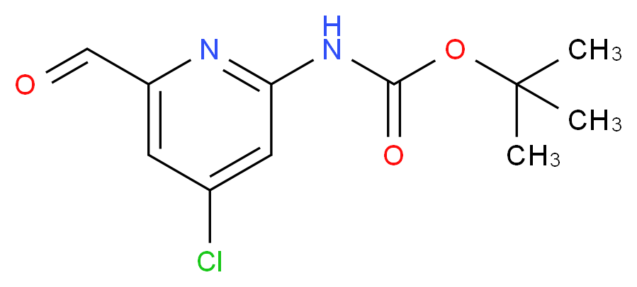 tert-butyl 4-chloro-6-formylpyridin-2-ylcarbamate_分子结构_CAS_1060801-13-9)