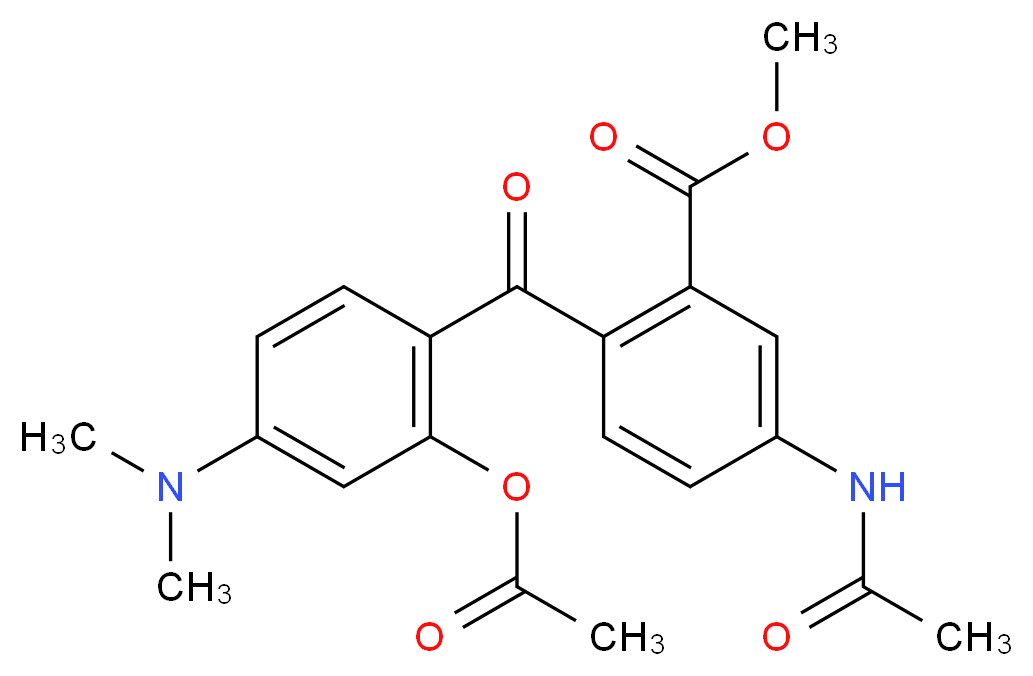 4'-ACETAMIDO-2-ACETOXY-4-DIMETHYLAMINO-2'-METHOXYCARBONYLBENZOPHENONE_分子结构_CAS_351421-17-5)