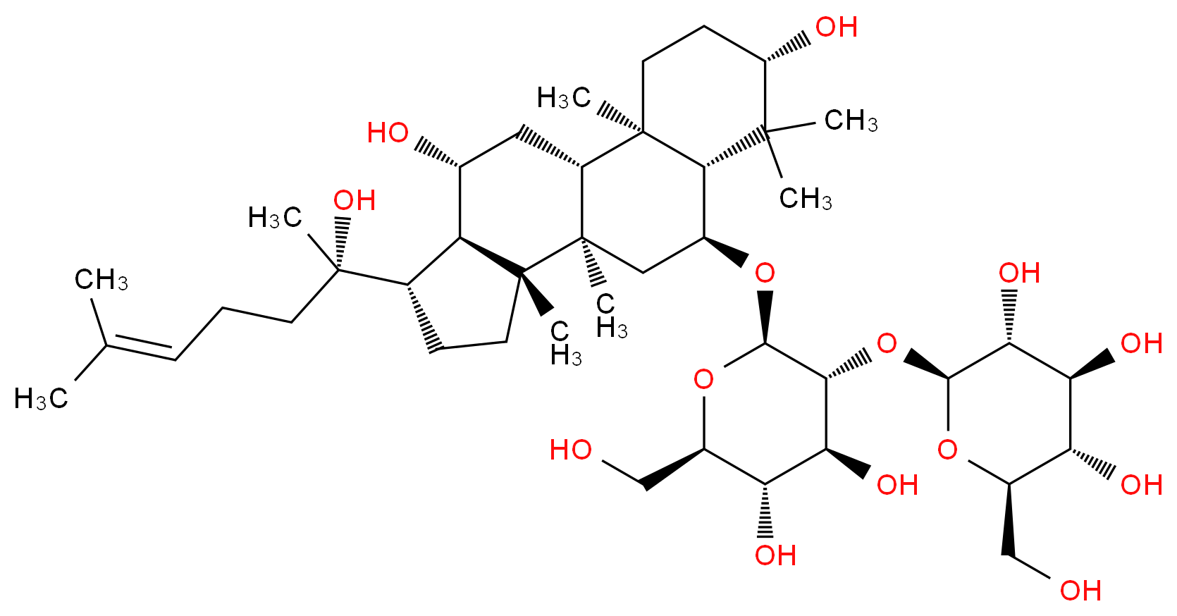 人参皂苷 Rf_分子结构_CAS_52286-58-5)