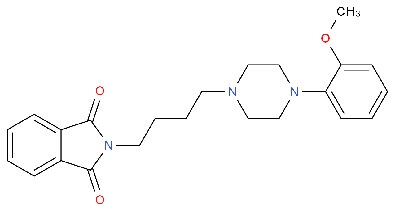 2-{4-[4-(2-methoxyphenyl)piperazin-1-yl]butyl}-2,3-dihydro-1H-isoindole-1,3-dione_分子结构_CAS_115388-32-4