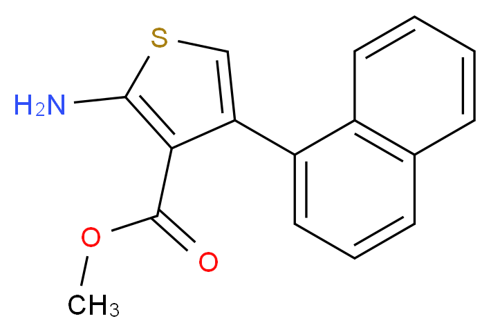 methyl 2-amino-4-(naphthalen-1-yl)thiophene-3-carboxylate_分子结构_CAS_350997-17-0