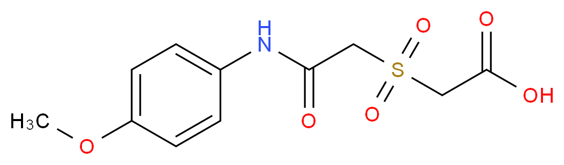 2-{[(4-methoxyphenyl)carbamoyl]methanesulfonyl}acetic acid_分子结构_CAS_338953-92-7