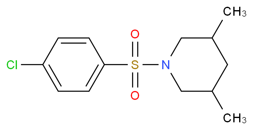 1-(4-Chlorophenylsulfonyl)-3,5-dimethylpiperidine_分子结构_CAS_5344-11-6)