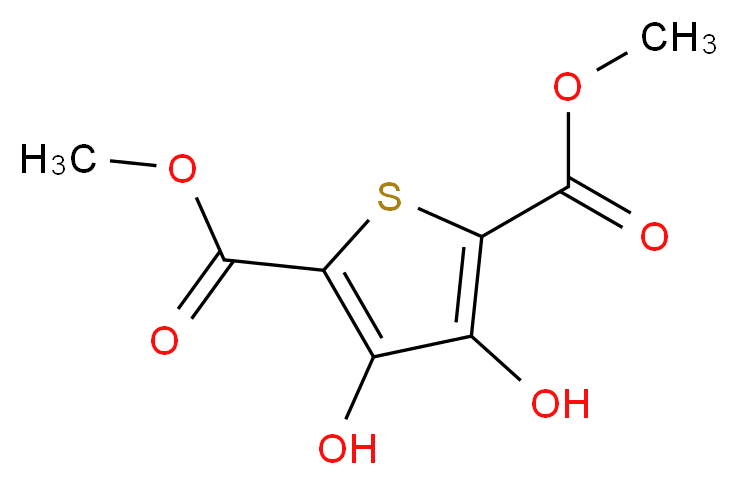 dimethyl 3,4-dihydroxythiophene-2,5-dicarboxylate_分子结构_CAS_58416-04-9)