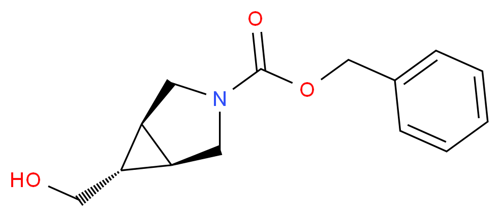 benzyl (1R,5S,6R)-6-(hydroxymethyl)-3-azabicyclo[3.1.0]hexane-3-carboxylate_分子结构_CAS_134575-14-7