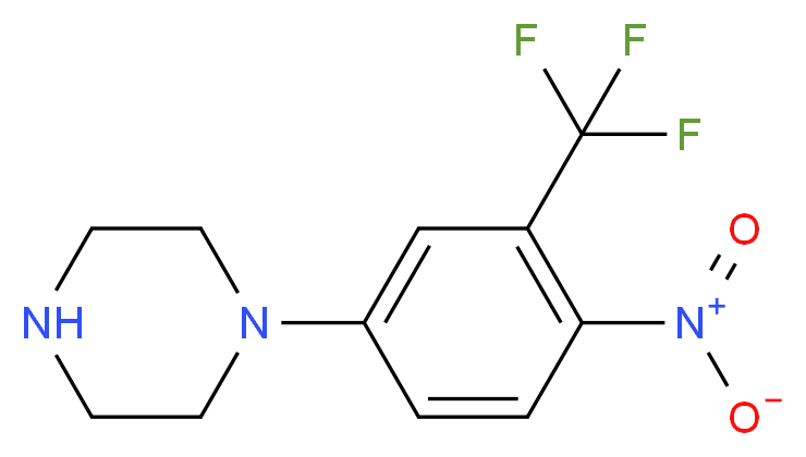 1-[4-nitro-3-(trifluoromethyl)phenyl]piperazine_分子结构_CAS_153204-82-1