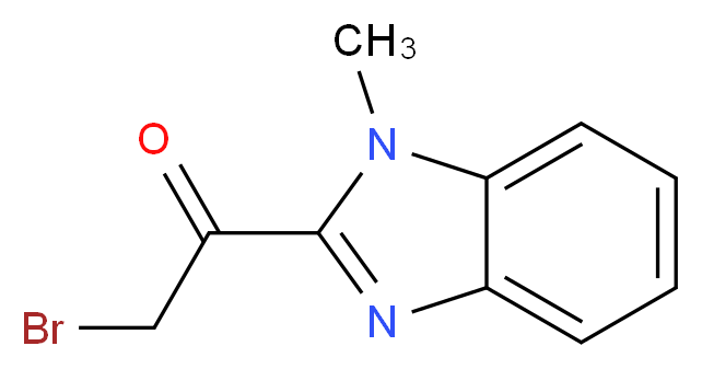 2-bromo-1-(1-methyl-1H-1,3-benzodiazol-2-yl)ethan-1-one_分子结构_CAS_56653-43-1