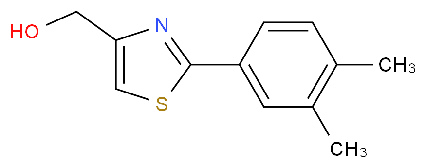 [2-(3,4-DIMETHYL-PHENYL)-THIAZOL-4-YL]-METHANOL_分子结构_CAS_885280-35-3)