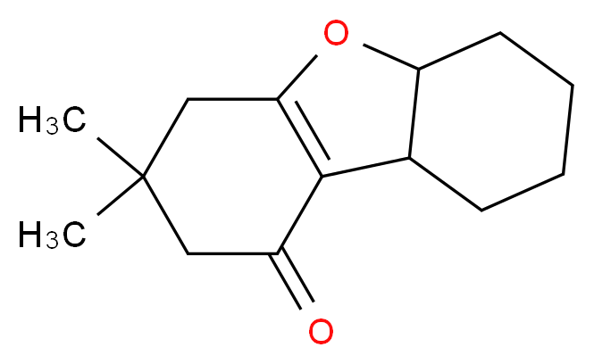 5,5-dimethyl-8-oxatricyclo[7.4.0.0^{2,7}]tridec-2(7)-en-3-one_分子结构_CAS_92517-43-6