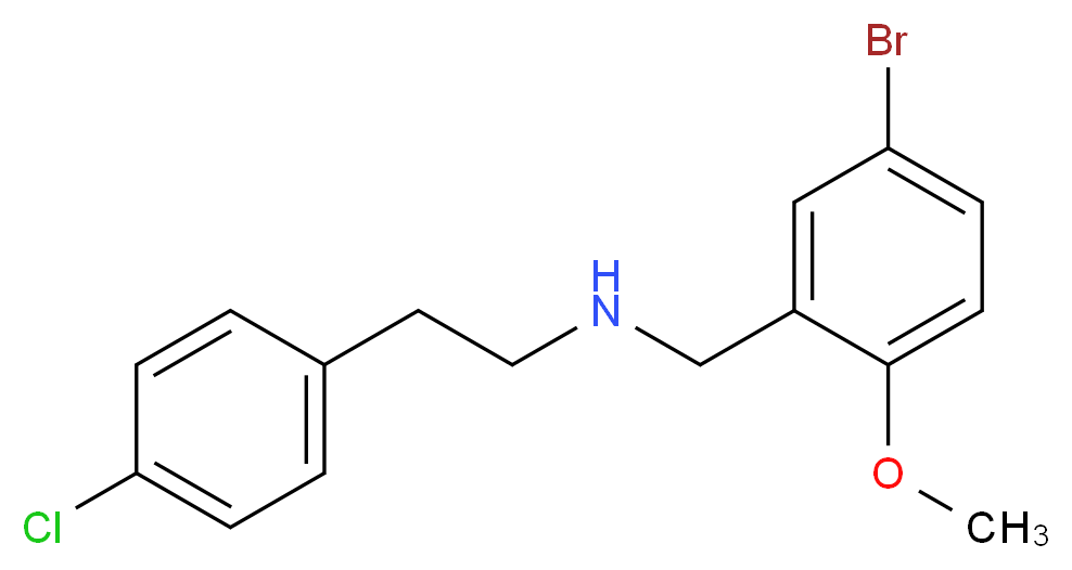 [(5-bromo-2-methoxyphenyl)methyl][2-(4-chlorophenyl)ethyl]amine_分子结构_CAS_416890-08-9