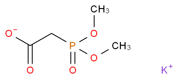 potassium 2-(dimethoxyphosphoryl)acetate_分子结构_CAS_34170-88-2