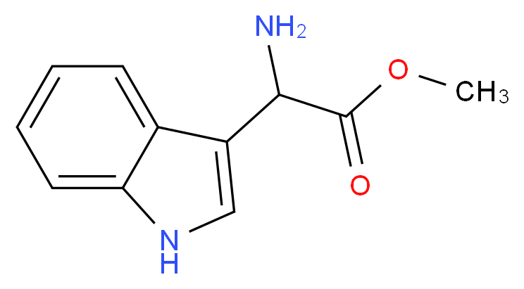 methyl 2-amino-2-(1H-indol-3-yl)acetate_分子结构_CAS_110317-48-1