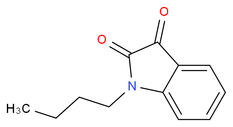 1-butyl-2,3-dihydro-1H-indole-2,3-dione_分子结构_CAS_4290-91-9