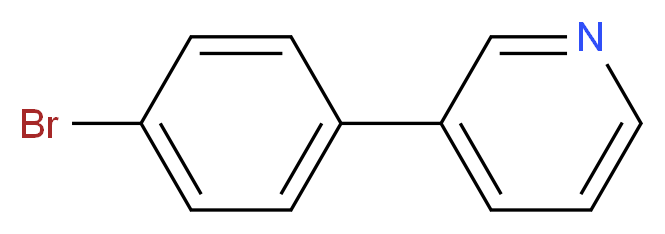 3-(4-Bromophenyl)pyridine_分子结构_CAS_129013-83-8)