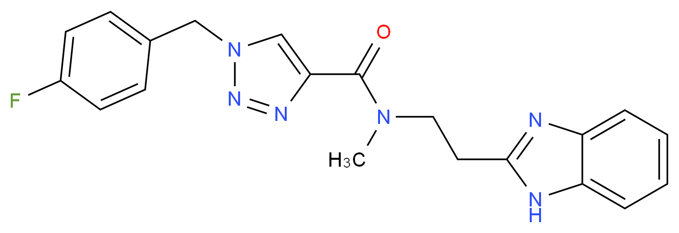 N-[2-(1H-benzimidazol-2-yl)ethyl]-1-(4-fluorobenzyl)-N-methyl-1H-1,2,3-triazole-4-carboxamide_分子结构_CAS_)