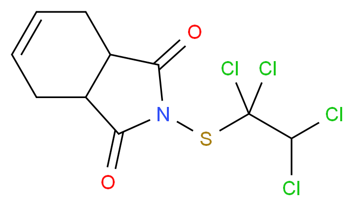 2-[(1,1,2,2-tetrachloroethyl)sulfanyl]-2,3,3a,4,7,7a-hexahydro-1H-isoindole-1,3-dione_分子结构_CAS_2425-06-1