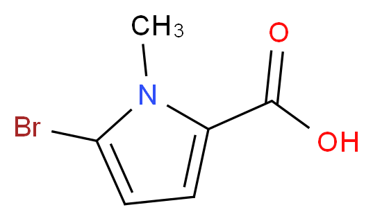 5-Bromo-1-methyl-1H-pyrrole-2-carboxylic acid_分子结构_CAS_865186-82-9)