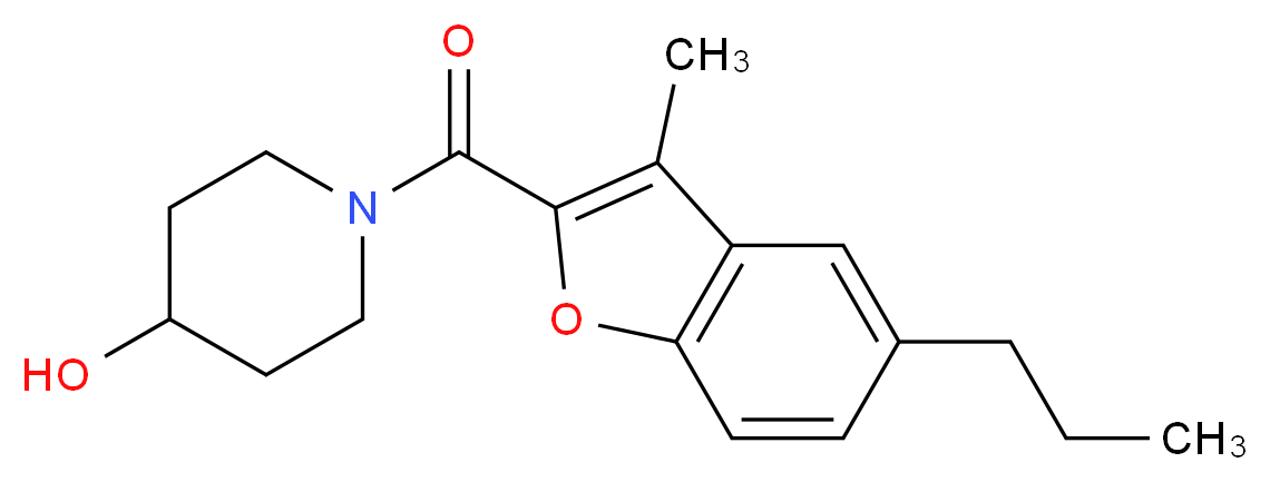 1-[(3-methyl-5-propyl-1-benzofuran-2-yl)carbonyl]-4-piperidinol_分子结构_CAS_)