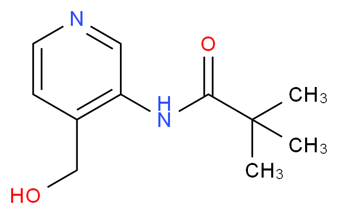 N-[4-(hydroxymethyl)pyridin-3-yl]-2,2-dimethylpropanamide_分子结构_CAS_653584-64-6