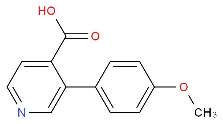 3-(4-methoxyphenyl)pyridine-4-carboxylic acid_分子结构_CAS_1258618-34-6