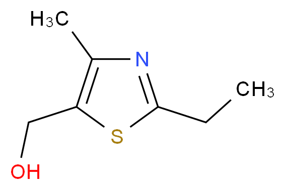 (2-ethyl-4-methyl-1,3-thiazol-5-yl)methanol_分子结构_CAS_137267-28-8