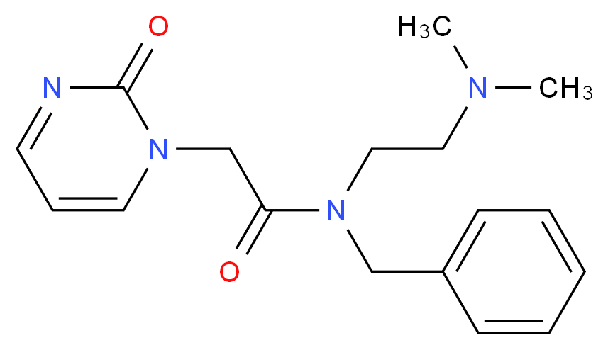 N-benzyl-N-[2-(dimethylamino)ethyl]-2-(2-oxopyrimidin-1(2H)-yl)acetamide_分子结构_CAS_)