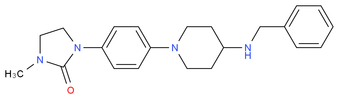 1-{4-[4-(benzylamino)-1-piperidinyl]phenyl}-3-methyl-2-imidazolidinone_分子结构_CAS_)