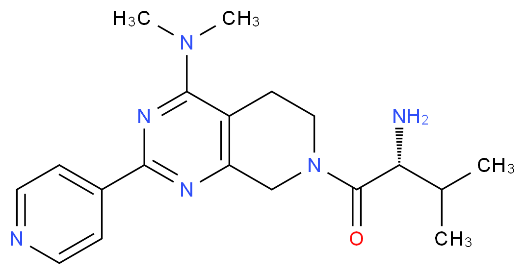 7-[(2R)-2-amino-3-methylbutanoyl]-N,N-dimethyl-2-pyridin-4-yl-5,6,7,8-tetrahydropyrido[3,4-d]pyrimidin-4-amine_分子结构_CAS_)