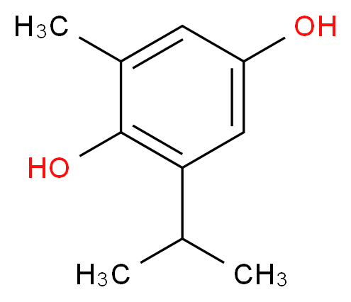 2-methyl-6-(propan-2-yl)benzene-1,4-diol_分子结构_CAS_133447-23-1