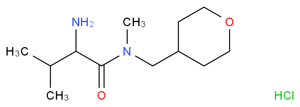 2-Amino-N,3-dimethyl-N-(tetrahydro-2H-pyran-4-ylmethyl)butanamide hydrochloride_分子结构_CAS_)