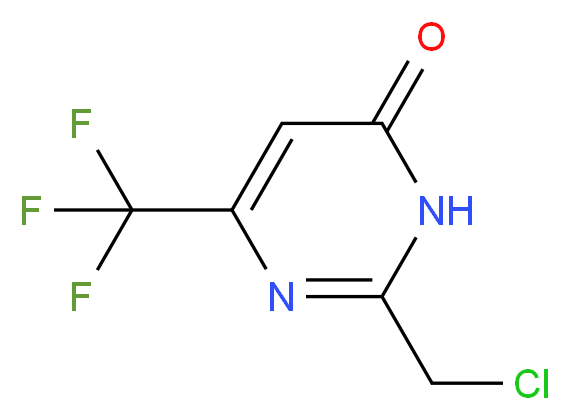 2-(chloromethyl)-6-(trifluoromethyl)-3,4-dihydropyrimidin-4-one_分子结构_CAS_1240596-45-5