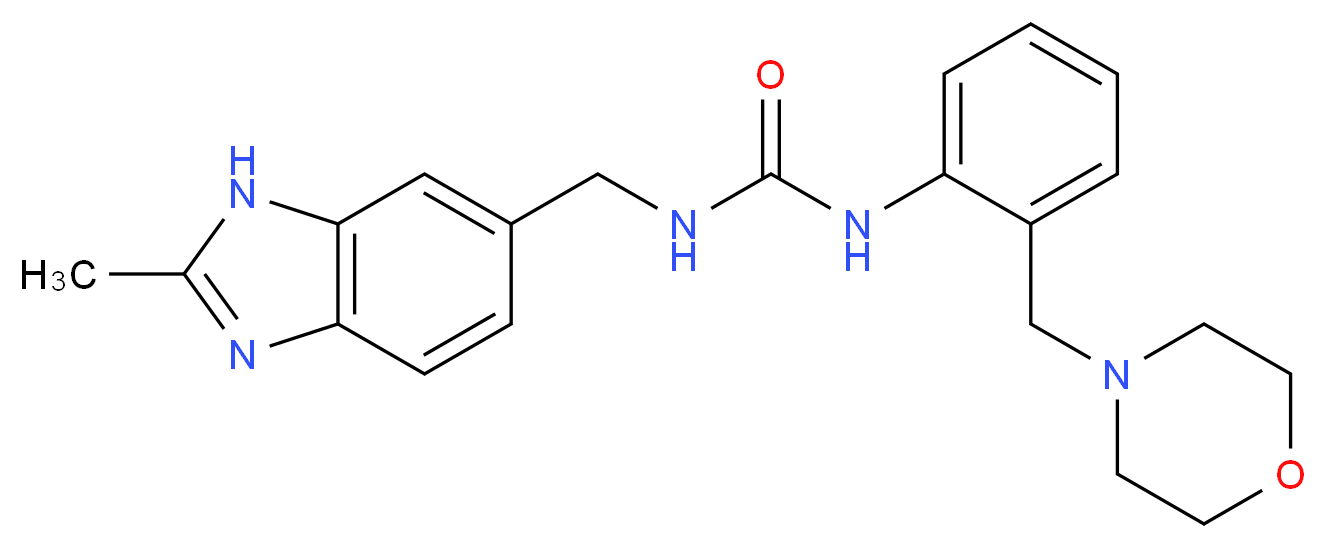 N-[(2-methyl-1H-benzimidazol-6-yl)methyl]-N'-[2-(morpholin-4-ylmethyl)phenyl]urea_分子结构_CAS_)